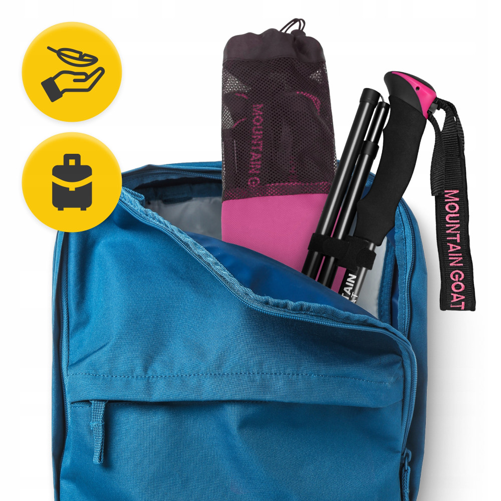 Трекінгові палиці Mountain Goat Pro+ 43-130 см Black/Pink (P-5905973404662)