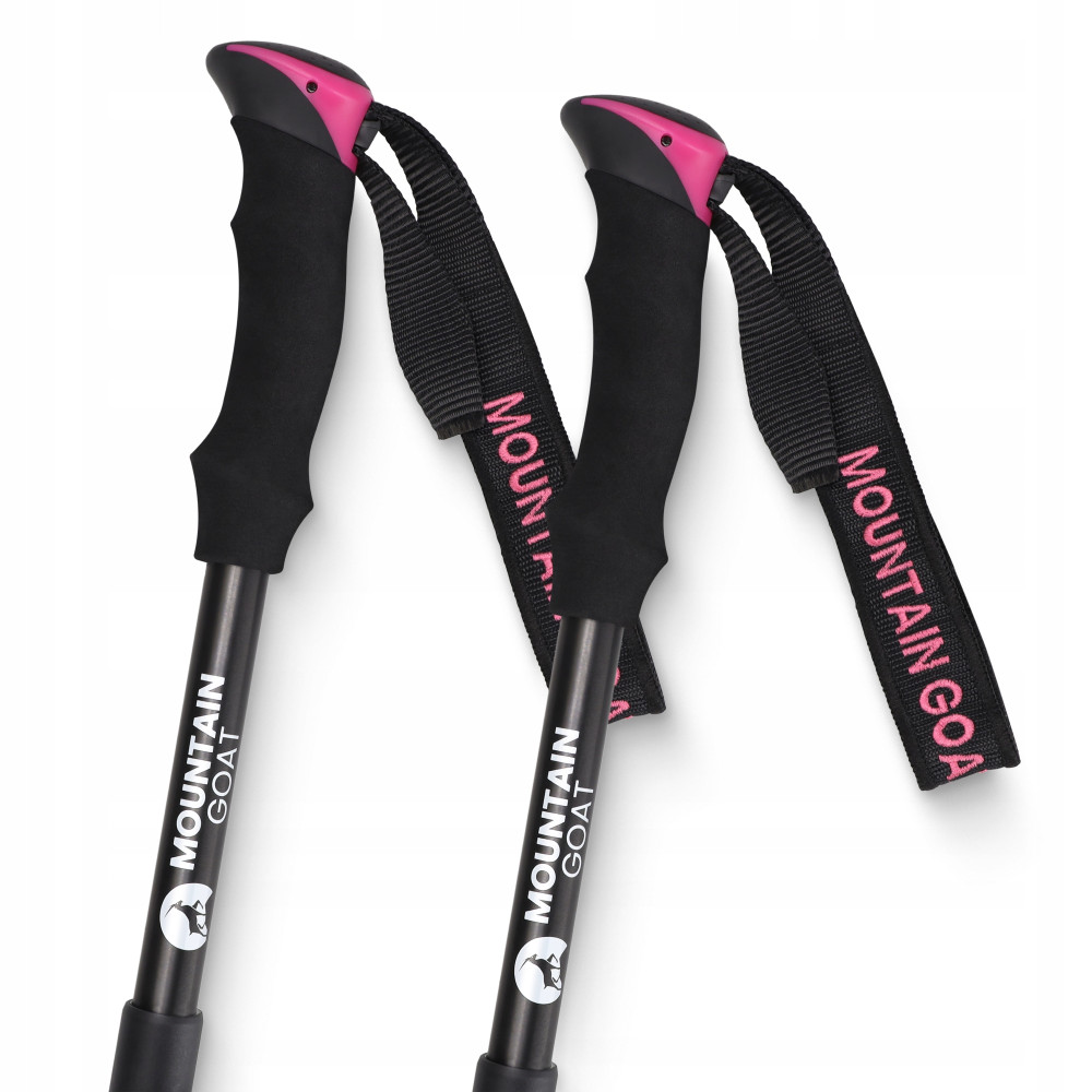 Трекінгові палиці Mountain Goat Pro+ 43-130 см Black/Pink (P-5905973404662)