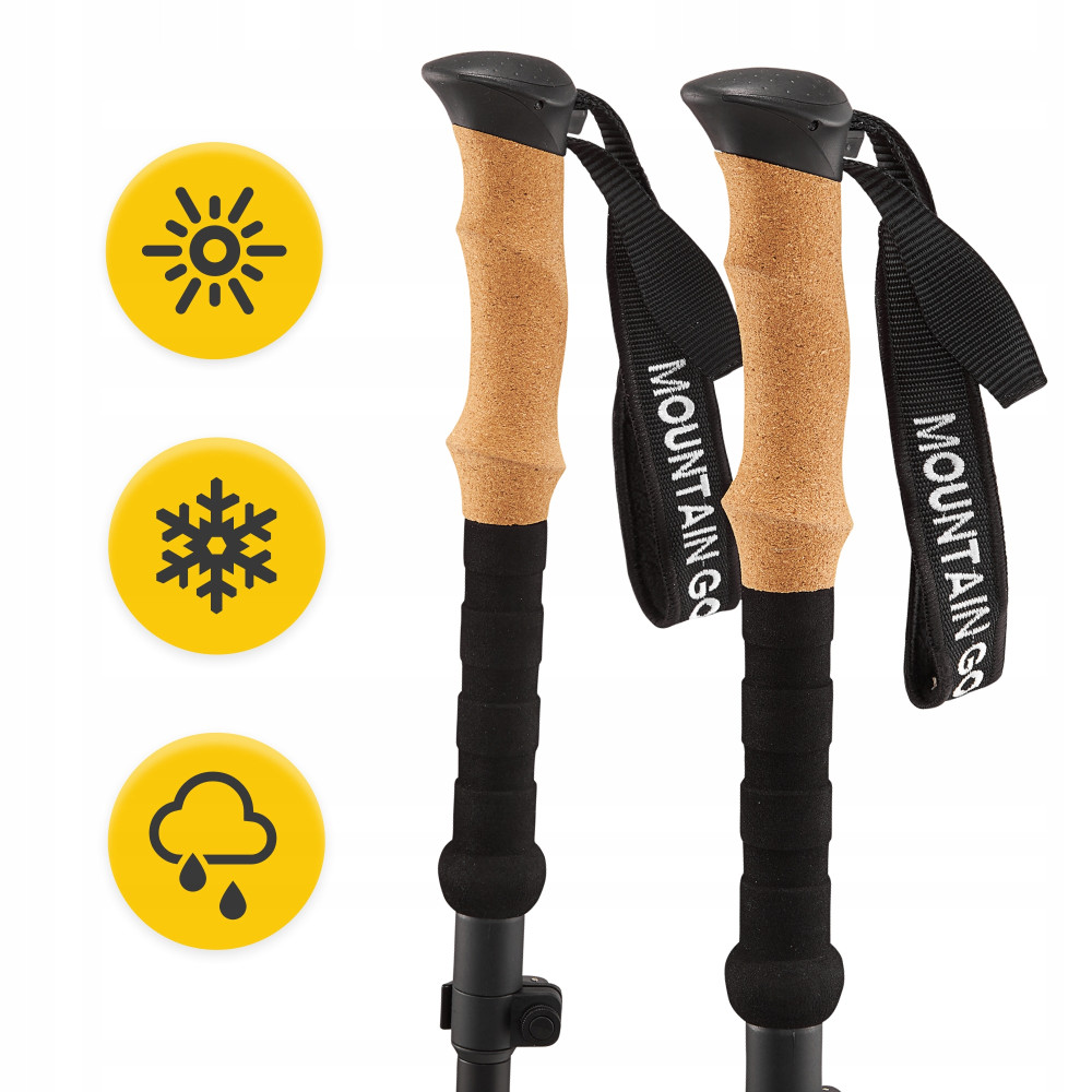 Трекинговые палки Mountain Goat Active 38-130 см Black (P-5905973404679)