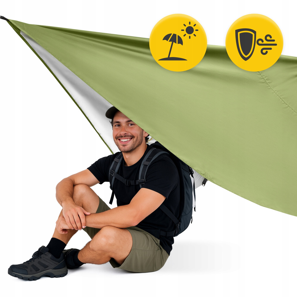 Туристический тент Mountain Goat 300 x 300 см бивающий, водонепроницаемый Olive (P-5905973406376)