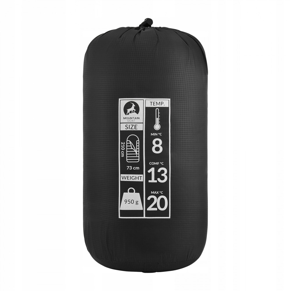 Спальный мешок (спальник) одеяло Mountain Goat Standard 2 в 1 MG0014 8 ...+20°C R Black/Grey (P-5905973400954)