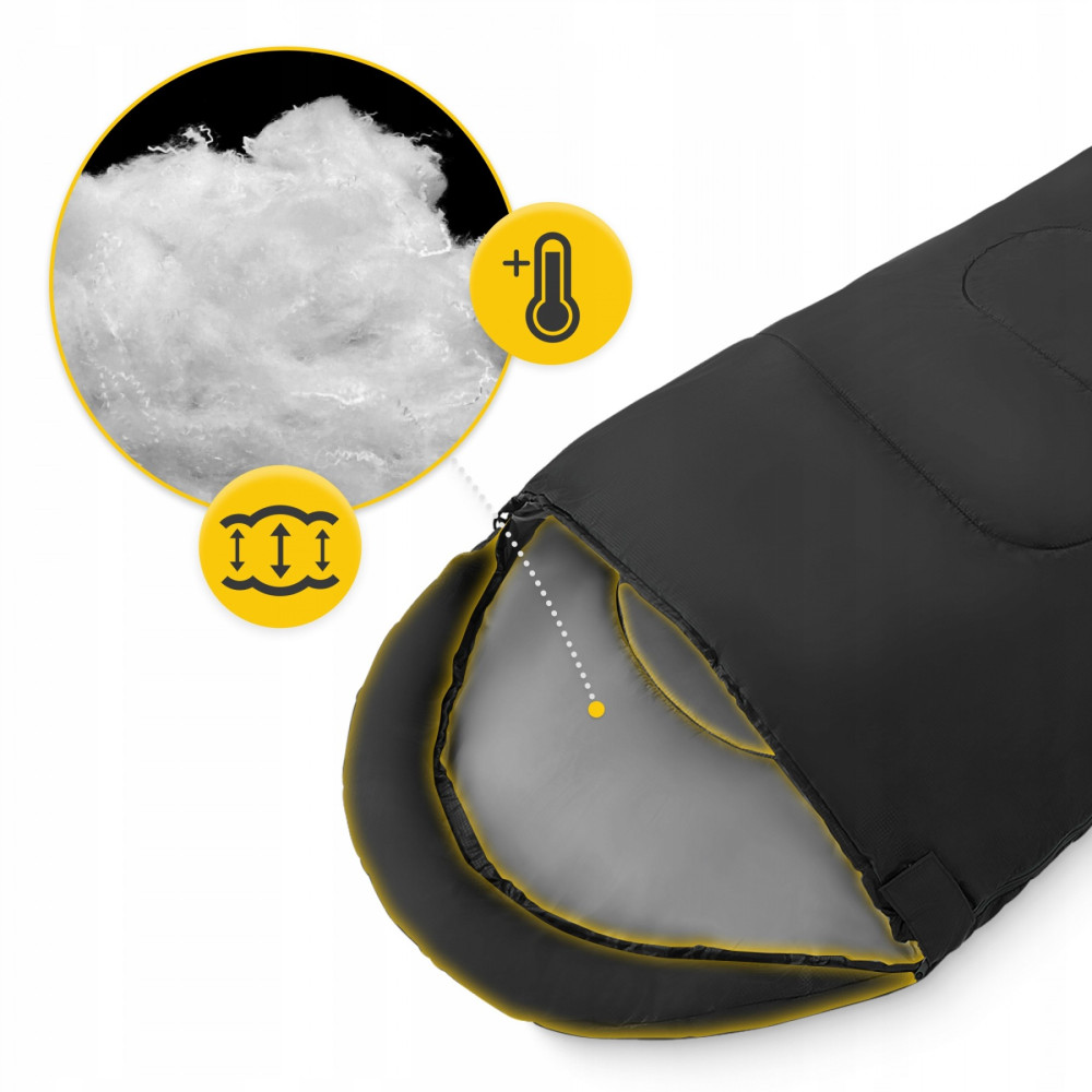 Спальный мешок (спальник) одеяло Mountain Goat Standard 2 в 1 MG0014 8 ...+20°C R Black/Grey (P-5905973400954)