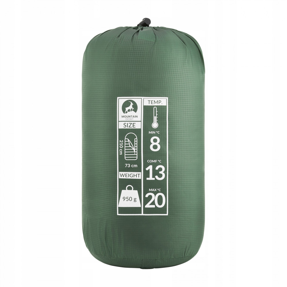 Спальный мешок (спальник) одеяло Mountain Goat Standard 2 в 1 MG0015 8 ...+20°C R Olive/Grey (P-5905973400961)