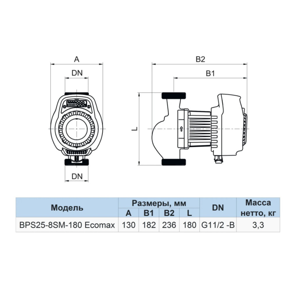 Циркуляционный насос NPO BPS 32-8SM-180 Ecomax