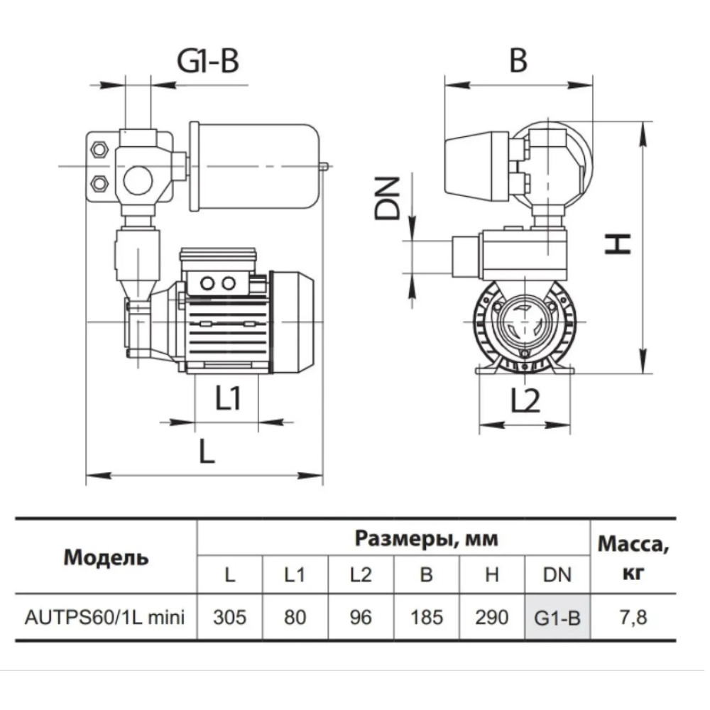 Насосна станція NPO AUTPS60/1L mini