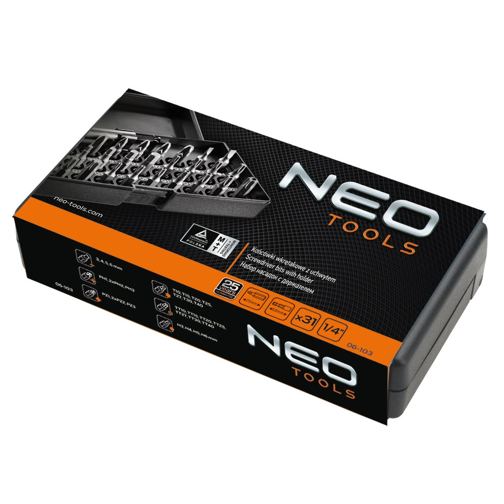 Набір насадок NEO Tools із тримачем 31 шт 06-103