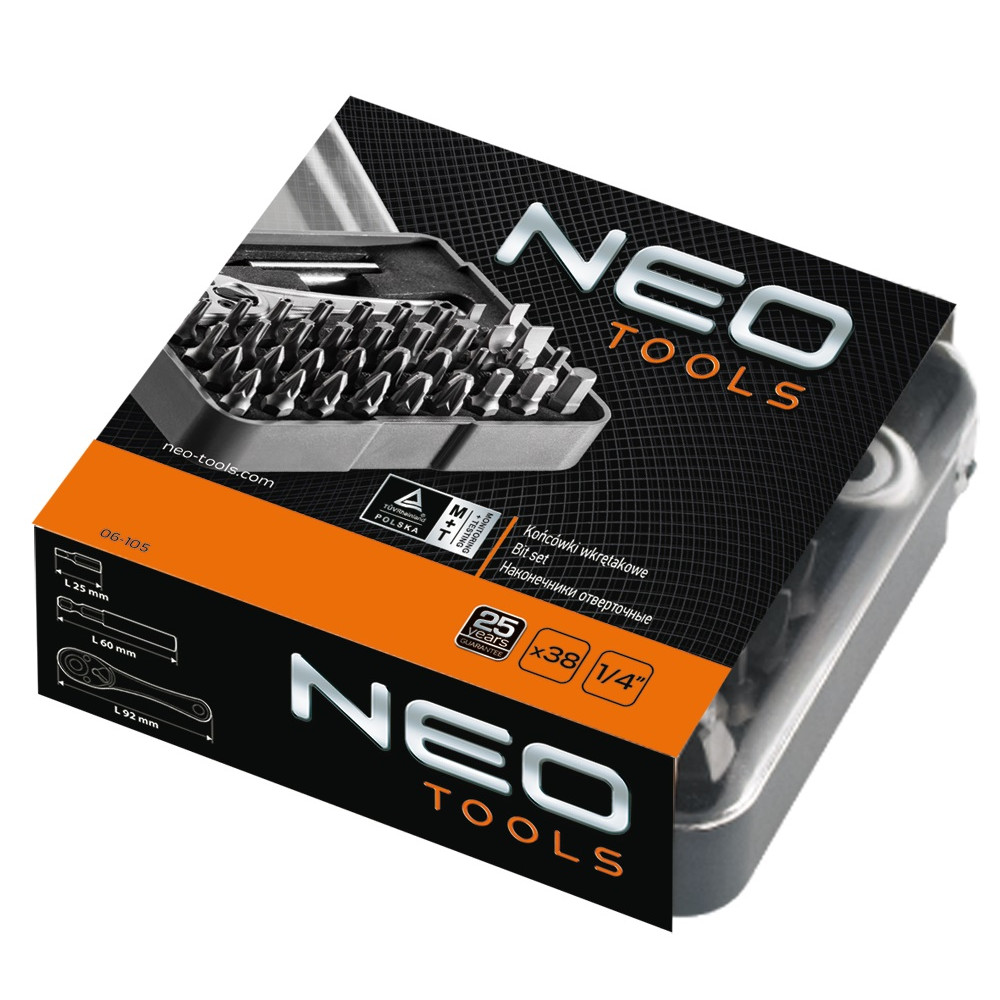 Набір насадок NEO Tools з утримувачем 38 шт 06-105