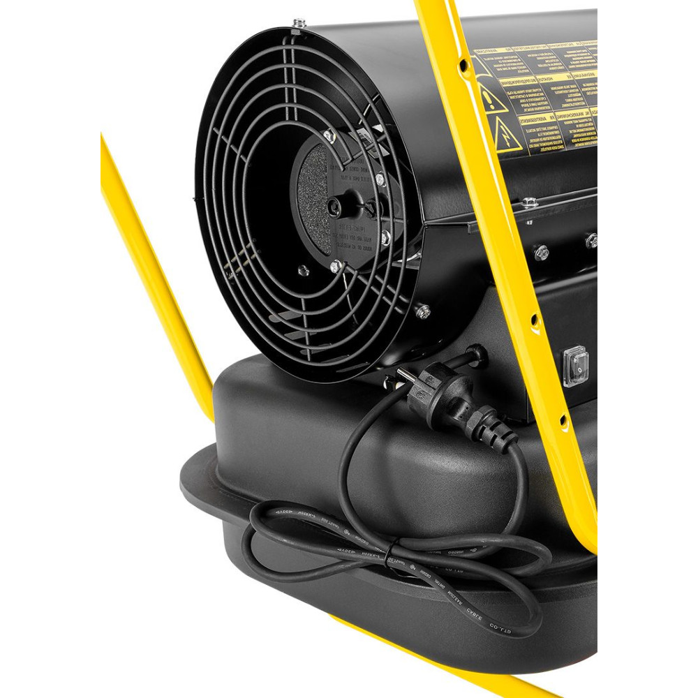 Теплова дизельна гармата Neo Tools 20 кВт, площа обігріву 200 кв.м., підлогова, чорна (90-086)