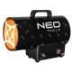 Тепловая пушка Neo Tools 15 кВт, площадь обогрева 150 кв.м., напольный, черный (90-083)