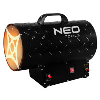Тепловая пушка Neo Tools 30 кВт, площадь обогрева 300 кв.м., напольный, черный (90-084)