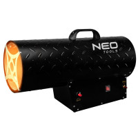 Тепловая пушка Neo Tools 50 кВт, площадь обогрева 500 кв.м., напольный, черный (90-085)