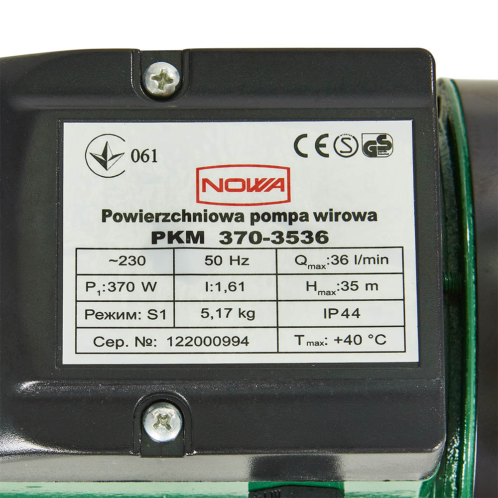 Вихровий насос Nowa PKM 370-3536