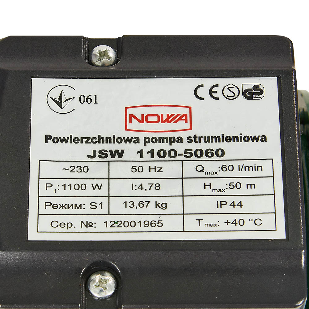 Відцентровий насос Nowa JSW 1100-5060