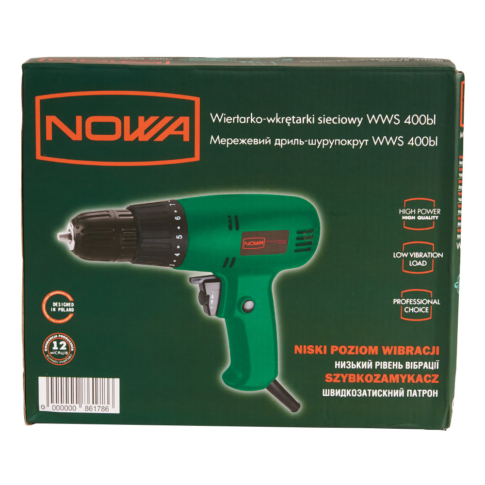 Дриль-шурупокрут електричний Nowa WWS 400BL