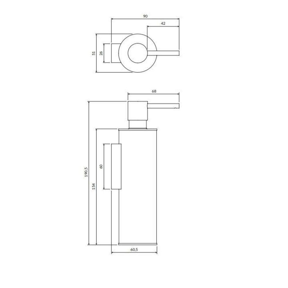 Диспенсер для жидкого мыла Omnires Modern Project black (MP60721BL)