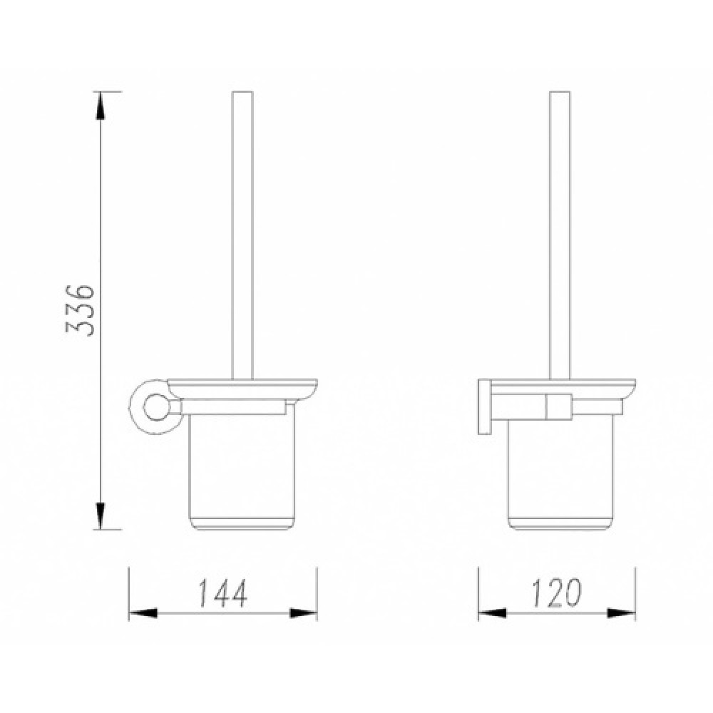 Ёршик для унитаза Omnires Modern Project nickel (MP60620NI)