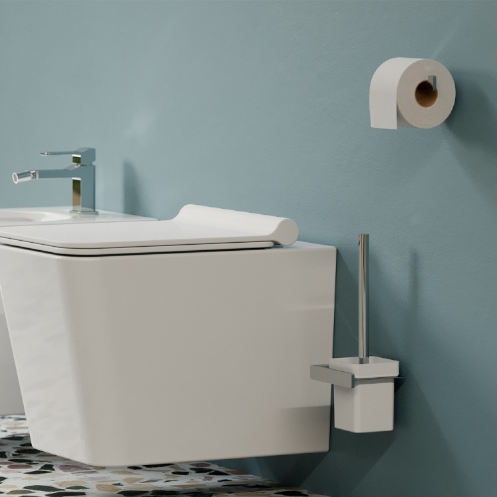 Ёршик для унитаза Omnires Nelson chrome (NL80620CR)