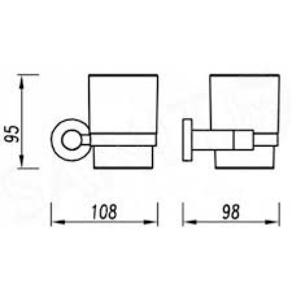 Стакан Omnires Modern Project black matt (MP60320BL)