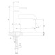 Смеситель для раковины Omnires Y graphite (Y1210NGR)