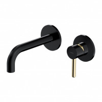 Змішувач для раковини Omnires Y прихованого монтажу black/gold (Y1215HBLGL)