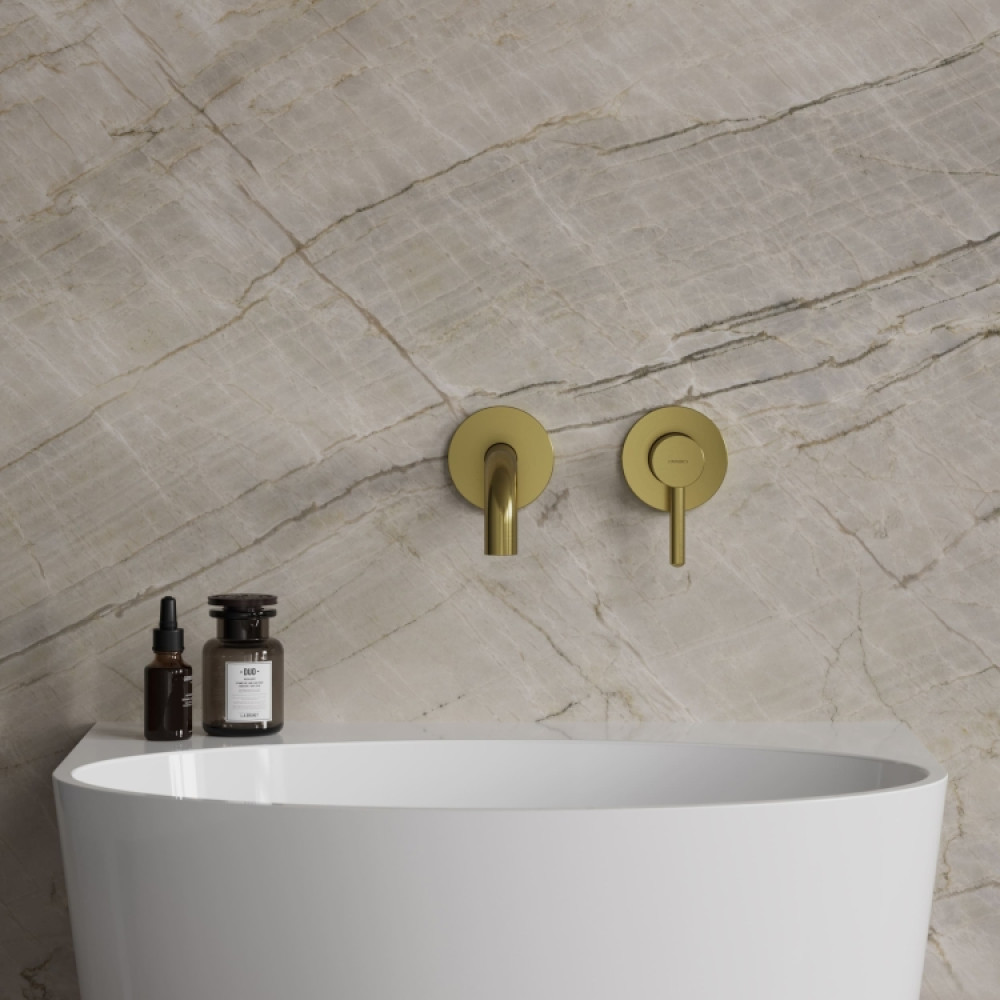 Змішувач для раковини Omnires Y прихованого монтажу brushed brass (Y1215HBSB)