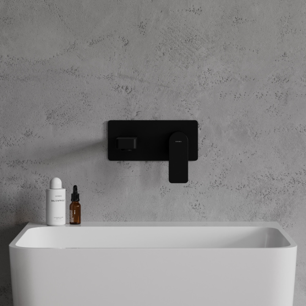 Змішувач для раковини Omnires Baretti прихованого монтажу black mat (BA7815BL)
