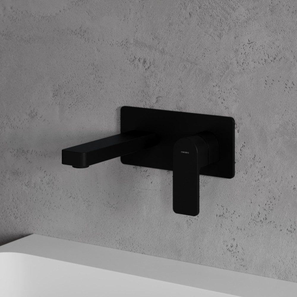 Змішувач для раковини Omnires Baretti прихованого монтажу black mat (BA7815BL)