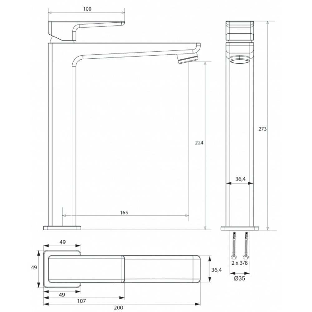Смеситель для раковины Omnires Parma chrom (PM7412CR)