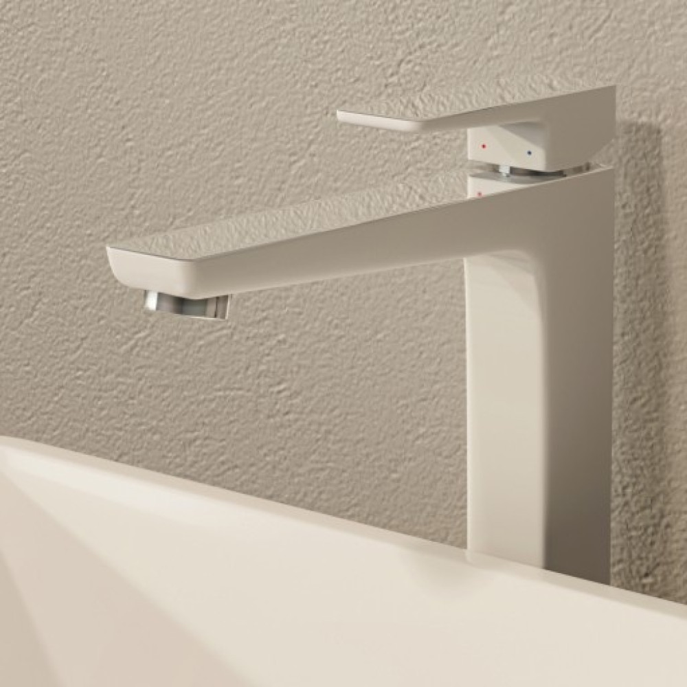Смеситель для раковины Omnires Parma chrome/white (PM7412CRB)