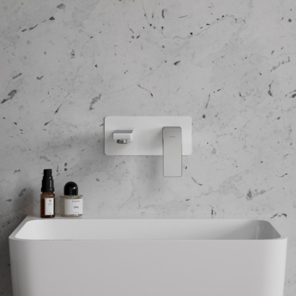 Смеситель для раковины Omnires Parma chrome/white (PM7415CRB)