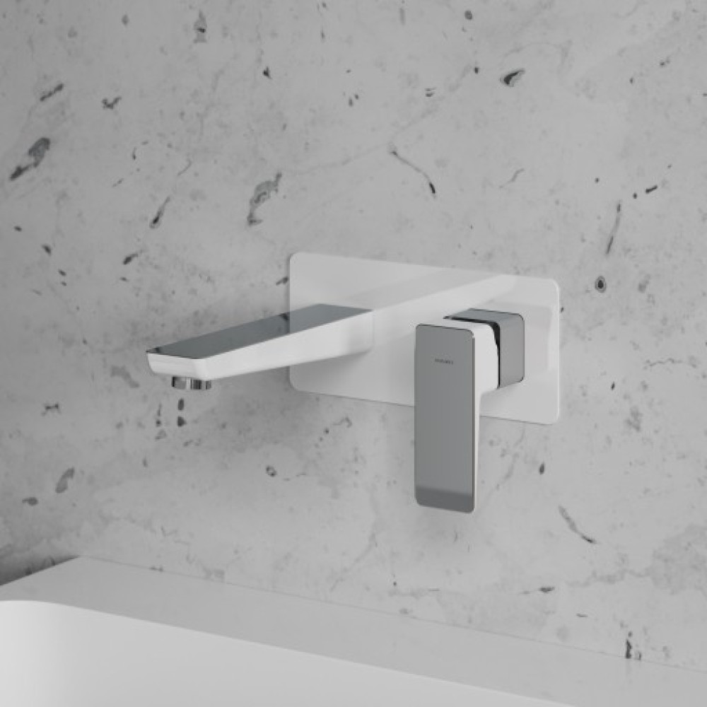 Смеситель для раковины Omnires Parma chrome/white (PM7415CRB)