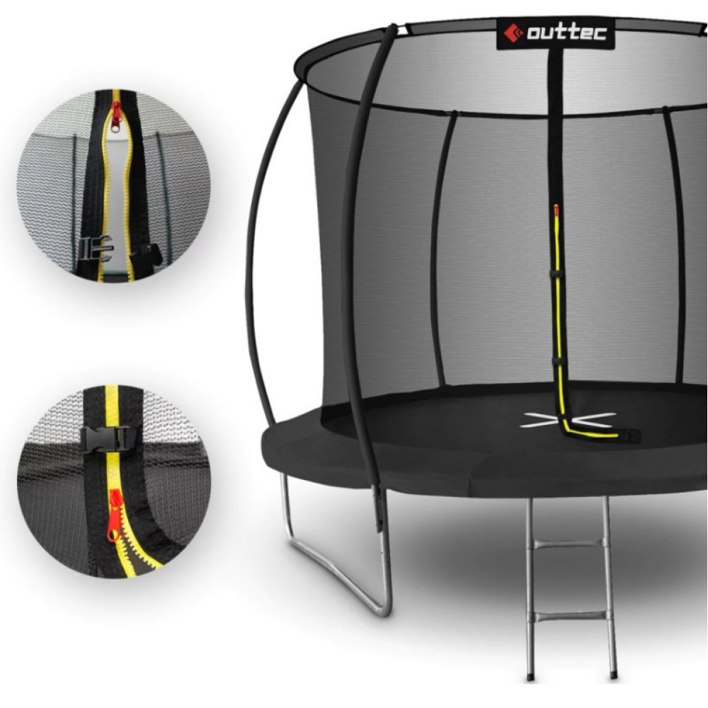 Батут із внутрішньою сіткою Outtec Pumpkin 10 футів 305 см чорний (V312173)