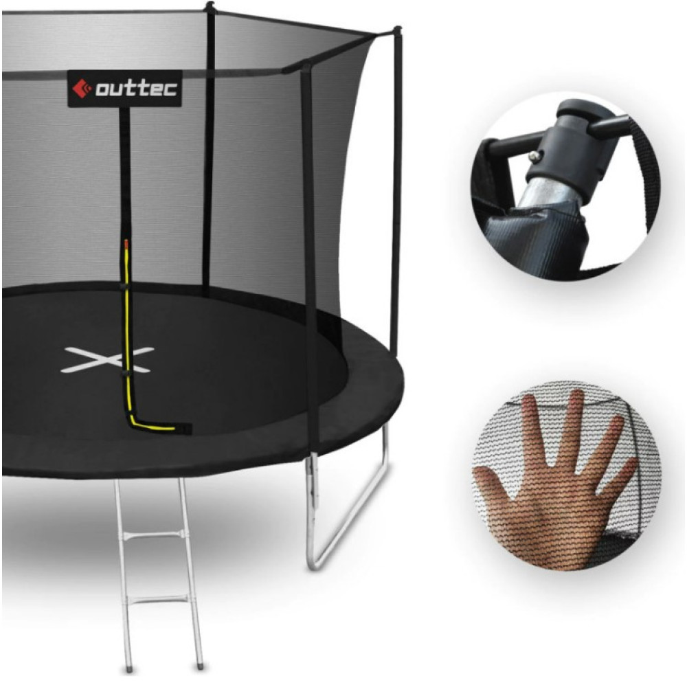 Батут с внутренней сеткой Outtec Inside Net 8 футов 252 см черный (V312180)