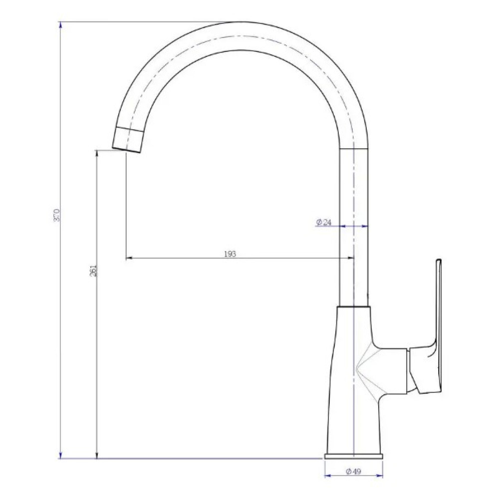 Змішувач для кухні PERLA Jack (PBZ6302B)