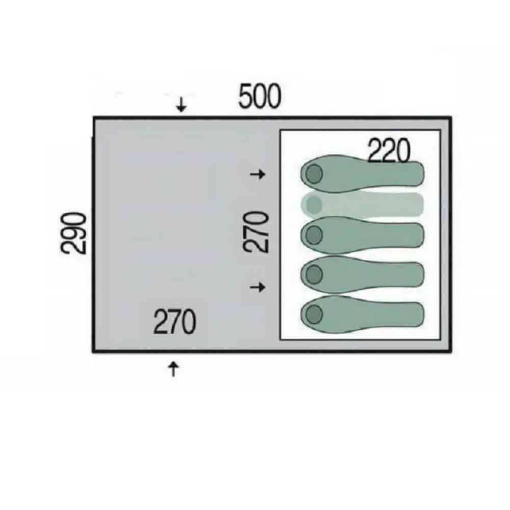 Намет чотиримісний Pinguin Omega 4, Green (PNG 128.4.Green)