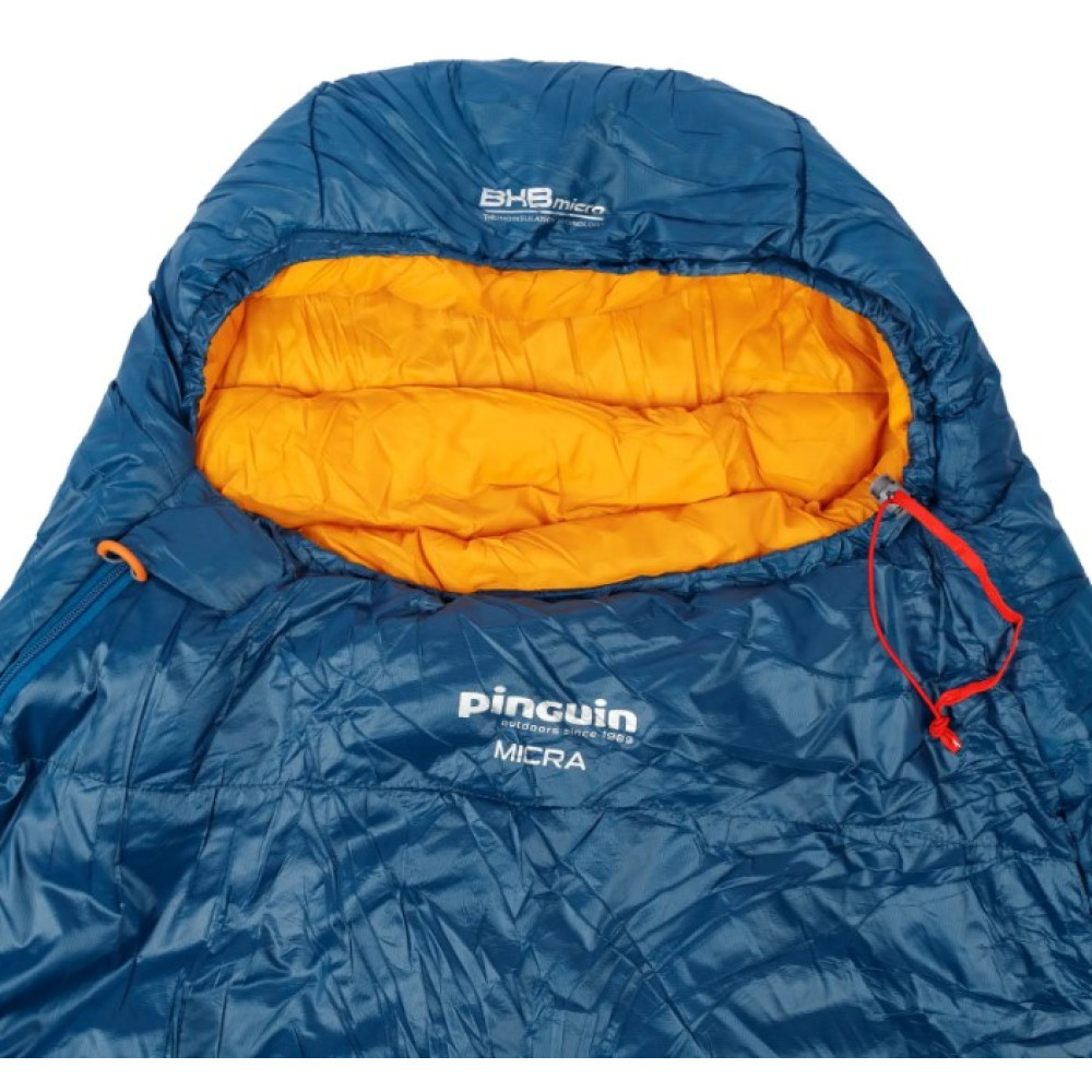 Спальний мішок Pinguin Micra (6/1 ° C), 185 см - Right Zip, Blue (PNG 230253) 2020