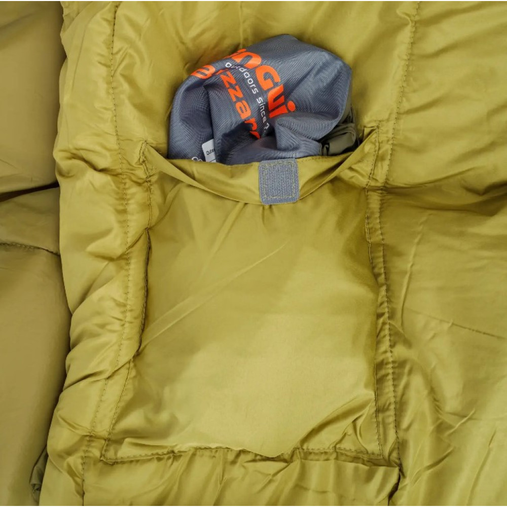 Спальний мішок Pinguin Blizzard (4/-1°C), 190 см (Wide) - Left Zip, Khaki (PNG 239744) 2020