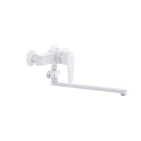Змішувач для ванни Plamix Oscar-006 White (без шланга і лійки) (PM0559)