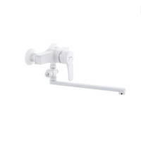 Змішувач для ванни PLAMIX Mario-006 White (без шланга і лійки) (PM0560)