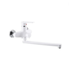 Смеситель для ванны Plamix Oscar-006 Euro Белый (без шланга и лейки) (PM0599)