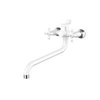Смеситель для ванны Plamix Amax-142 White (без шланга и лейки) (PM0618)