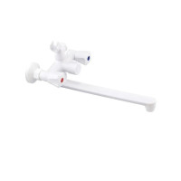 Смеситель для ванны Plamix Omega-140 Euro White (без шланга и лейки) (PM0648)