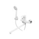 Смеситель для ванны Plamix Cezar-006 EURO SET White (со шлангом, лейкой и кронштейном) (PM0666)