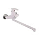 Смеситель для ванны Plamix Cezar-006 EURO SET White (со шлангом, лейкой и кронштейном) (PM0666)