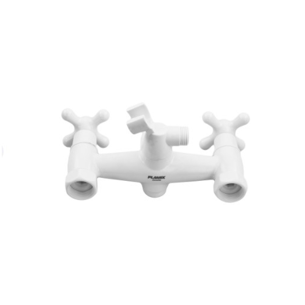 Смеситель для ванны PLAMIX Pablo -140 EURO SET White (со шлангом и лейкой) (PM0670)