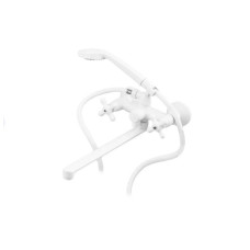 Смеситель для ванны PLAMIX Pablo -140 EURO SET White (со шлангом и лейкой) (PM0670)