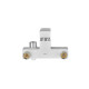 Змішувач для ванни Plamix Kubus-009 EURO SET White (з шлангом, лійкою та кронштейном) (PM0673)