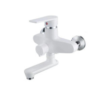 Смеситель для ванны PLAMIX OSCAR-008 EURO SET WHITE (со шлангом, лейкой и кронштейном) (PM0698)