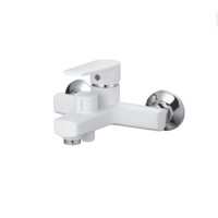 Смеситель для ванны Plamix OSCAR-009 EURO SET WHITE (со шлангом, лейкой и кронштейном) (PM0699)
