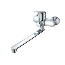 Смеситель для ванны Plamix Lucas-006 EURO SET Chrome (со шлангом, лейкой и кронштейном) (PM0710)
